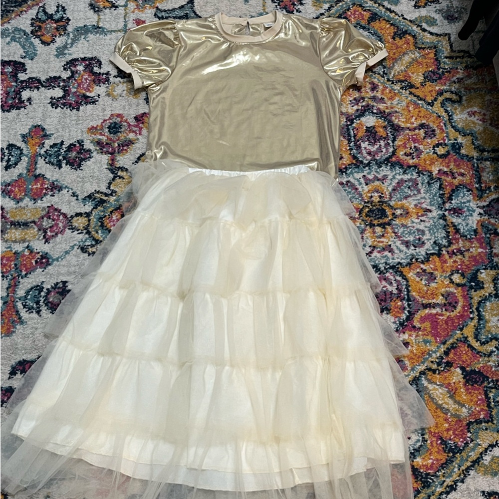 Gold and Cream Dress